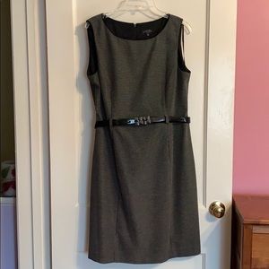 Black and white sheath dress